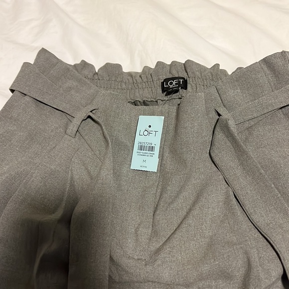 NWT Paperbag slim belted pants Petite M - Picture 4 of 5